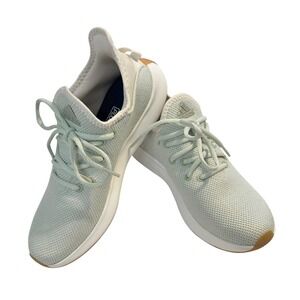 Adidas Cloudfoam Pure Mint Green Mesh Running Shoes Gum Sole Women 7